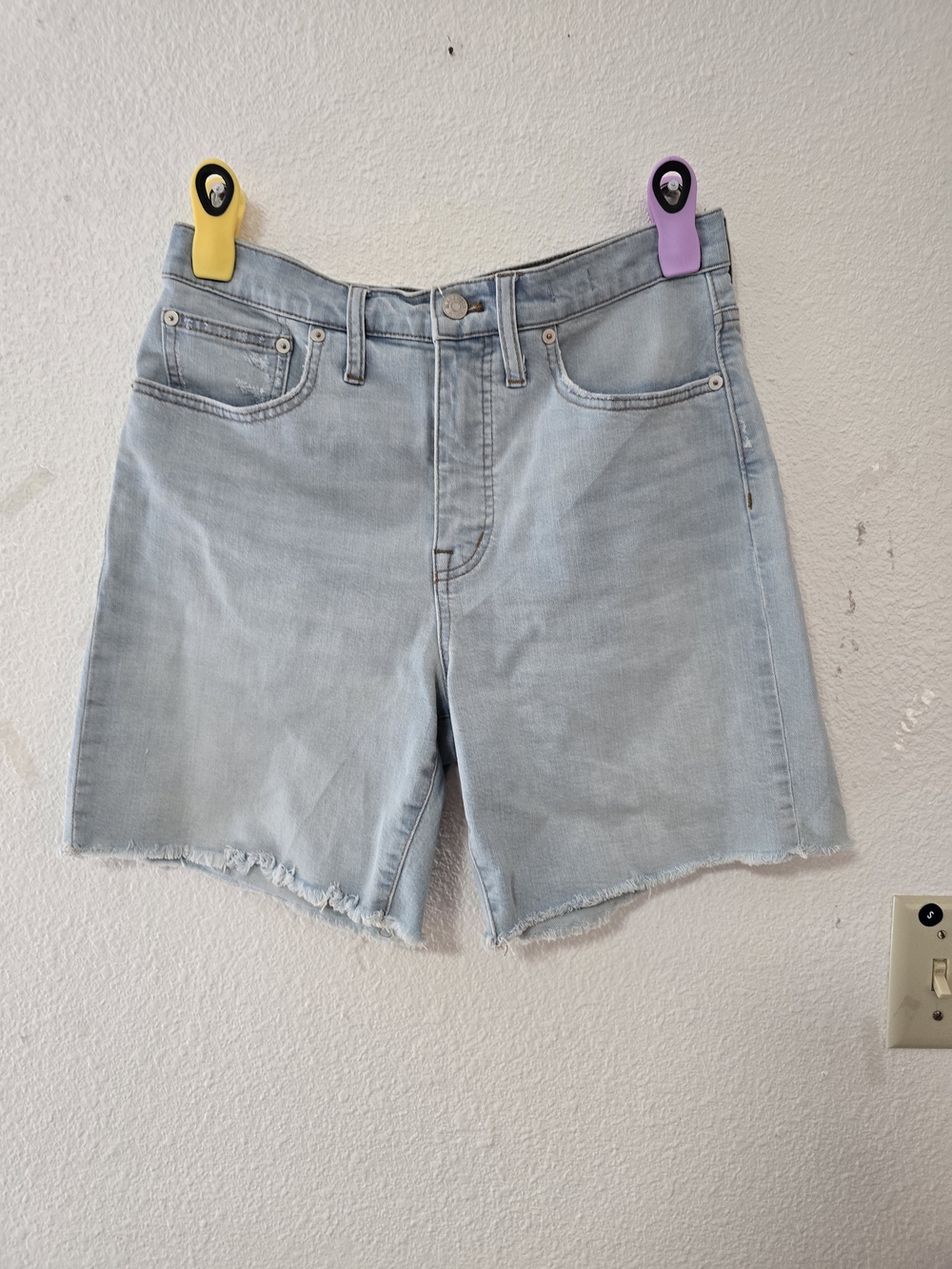 Madewell Light Blue Denim Cutoff Shorts - Picture 2 of 9